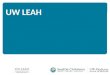 UW LEAH. WHAT IS LEAH? Leadership Education in Adolescent Health (LEAH) LEAH training prepares graduate level health professionals for national, regional