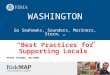 WASHINGTON Go Seahawks, Sounders, Mariners, Storm, … “Best Practices for Supporting Locals” PETER TASSONI, WA-SHMO