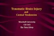 Traumatic Brain Injury and Central Tendencies Marshall University CD 315 By: Sara Alvey
