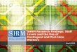May 9, 2011 SHRM Research Findings: Staff Levels and the Use of Contingent and Part- time Workers