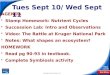 End Show Slide 1 of 39 Tues Sept 10/ Wed Sept 11 AGENDA Stamp Homework: Nutrient Cycles Succession Lab: Intro and Observations Video: The Battle at Kruger