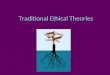 Traditional Ethical Theories. Reminder Optional Tutorial Monday, February 25, 1-1:50 Room M122