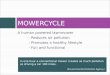 A human powered lawnmower - Reduces air pollution - Promotes a healthy lifestyle - Fun and functional MOWERCYCLE In one hour a conventional mower creates