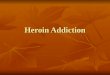 Heroin Addiction. What is heroin? Heroin is an opioid, derived from the opium poppy الخشخاش Heroin is an opioid, derived from the opium poppy الخشخاش