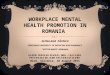 WORKPLACE MENTAL HEALTH PROMOTION IN ROMANIA ELENA-ANA PĂUNCU TIMIŞOARA UNIVERSITY OF MEDICINE AND PHARMACY ”VICTOR BABEŞ” ROMANIA Bled, Slovenia, 28 August