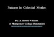 Patterns in Celestial Motion By Dr. Harold Williams of Montgomery College Planetarium