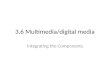 3.6 Multimedia/digital media Integrating the Components