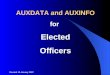 Revised 19 January 2007 AUXDATA and AUXINFO for Elected Officers