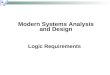 Logic Requirements Modern Systems Analysis and Design