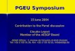 PGEU Symposium 15 June 2004 Contribution to the Panel discussion Claudio Lepori Member of the AESGP Board AESGP Offices : 7, Avenue de Tervuren, B-1040