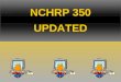 NCHRP 350 UPDATED. NCHRP 350 Historical Review Document Source Year Issued Number of Pages Test Vehicle & Weight HRB #482196214400 lb. car NCHRP #115