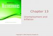 Chapter 13 Unemployment and Inflation Copyright © 2016 Pearson Canada Inc