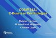 COMP3121 E-Business Technologies Richard Henson University of Worcester October 2010