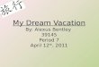 My Dream Vacation By: Alexus Bentley 39145 Period 7 April 12 th, 2011