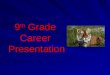 9 th Grade Career Presentation. How to choose a career? Step 1: Know Yourself Step 2: Know Careers Step 3: Make a Plan