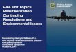 Federal Aviation Administration 0 0 FAA Hot Topics Reauthorization, Continuing Resolutions and Environmental Issues Federal Aviation Administration Presented