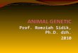 Prof. Romziah Sidik, Ph.D. drh. 2010. Refferences An Introduction to Genetic Analysis, 7th edition Anthony JF Griffiths,1 Jeffrey H Miller,2 David T Suzuki,1