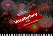 2011 year vocabulary With additional words from week 7 !