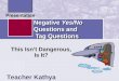 Negative Yes/No Questions and Tag Questions This Isn’t Dangerous, Is It? Teacher Kathya