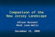 Comparison of the New Jersey Landscape Alison Burnett Mark June-Wells December 13, 2006