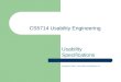 CS5714 Usability Engineering Usability Specifications Copyright © 2003 H. Rex Hartson and Deborah Hix