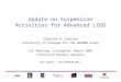 Update on Suspension Activities for Advanced LIGO Caroline A. Cantley University of Glasgow for the GEO600 Group LSC Meeting, Livingston, March 2003 (Technical