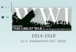 1914-1918 (U.S. Involvement 1917-1918). CAUSES of WORLD WAR I M ILITARISM - build up of navies and armies to defend colonies A LLIANCES - complicated