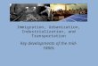Immigration, Urbanization, Industrialization, and Transportation Key developments of the mid-1800s