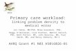 Primary care workload: linking problem density to medical error Jon Temte, MD/PhD, Mike Grasmick, PhD, Peggy O’Halloran, Lisa Kietzer, Bentzi Karsch, PhD,