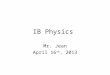 IB Physics Mr. Jean April 16 th, 2013. The plan: SL Practice Exam questions HL Particle Physics –Electrons –Protons –Neutrons –Quarks –Gluons –Photos