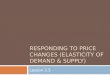 RESPONDING TO PRICE CHANGES (ELASTICITY OF DEMAND & SUPPLY) Lesson 2.5