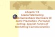 Chapter 14 Global Marketing Communications Decisions II: Sales Promotion, Personal Selling, Special Forms of Marketing Communication