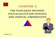 Slide 6-1 6 CHAPTER 6 THE PURCHASE METHOD: POSTACQUISITION PERIODS AND PARTIAL OWNERSHIPS