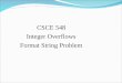 CSCE 548 Integer Overflows Format String Problem