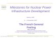 CEA International Affairs Division Milestones for Nuclear power Infrastructure development, Vienna 5 – 9 November 1 Milestones for Nuclear Power Infrastructure