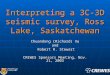 Interpreting a 3C-3D seismic survey, Ross Lake, Saskatchewan Chuandong (Richard) Xu and Robert R. Stewart Robert R. Stewart CREWES Sponsors Meeting, Nov
