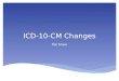 ICD-10-CM Changes Pat Shaw. ï€ ICD-10-CM replaces ICD-9-CM for diagnosis in all settings ï€ ICD-10-PCS replaces ICD-9-CM volume 3 procedures codes for hospital