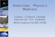 Overview: Physics Modules Global Climate Change Education for Alabama NASA/Auburn/ALSDE/ASIM