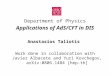 Department of Physics Applications of AdS/CFT in DIS Anastasios Taliotis Work done in collaboration with Javier Albacete and Yuri Kovchegov, arXiv:0806.1484