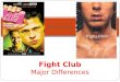 Mario Yaldo Fight Club Major Differences.  In the book: The narrator meets Tyler Durden on a beach where Tyler is making a hand out of wood. (page 32)
