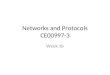 Networks and Protocols CE00997-3 Week 1b. OSI 7 layer model Vs TCP/IP