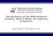 The Dynamics of the NEW Software Industry: What it Means for Software Companies Ken Wasch, President, SIIA