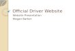 Official Driver Website Website Presentation Megan Barker