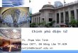 Chính phủ điện tử TS. Phạm Văn Tính Khoa CNTT, ĐH Nông Lâm TP.HCM pvtinh@hcmuaf.edu.vn