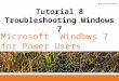 ®® Microsoft Windows 7 for Power Users Tutorial 8 Troubleshooting Windows 7