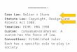 …………………. Case Law: Bolton v Stone Statute Law: Copyright, Designs and Patents Act 1988. Treaties: ECHR: HRA 1998 Custom: Consuetudo est altera lex: A custom