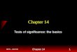 BPS - 3rd Ed. Chapter 141 Tests of significance: the basics