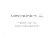 Operating Systems, 122 Practical Session 2, Signals and Assignment 1 1
