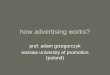 How advertising works? prof. adam grzegorczyk warsaw university of promotion (poland)