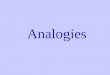 Analogies What is an analogy anyway?? They show how two words are related. They are comparisons like similes and metaphors. They can be stated using